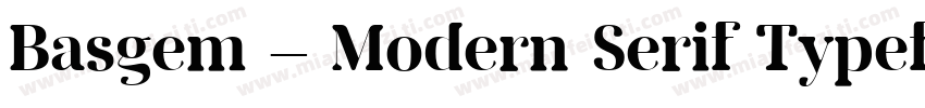 Basgem – Modern Serif Typeface字体转换